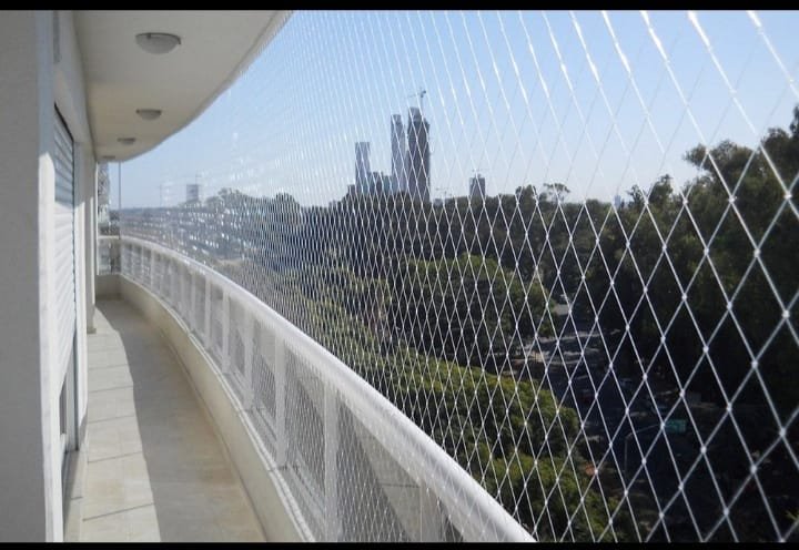 Bird protection netting for residential spaces
